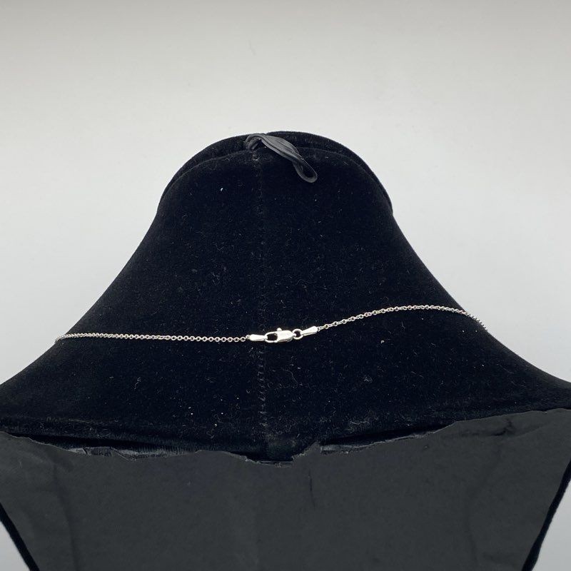 14K White Gold Delicate Cable Link Chain Necklace 17.5″ 2.15g 0.6mm