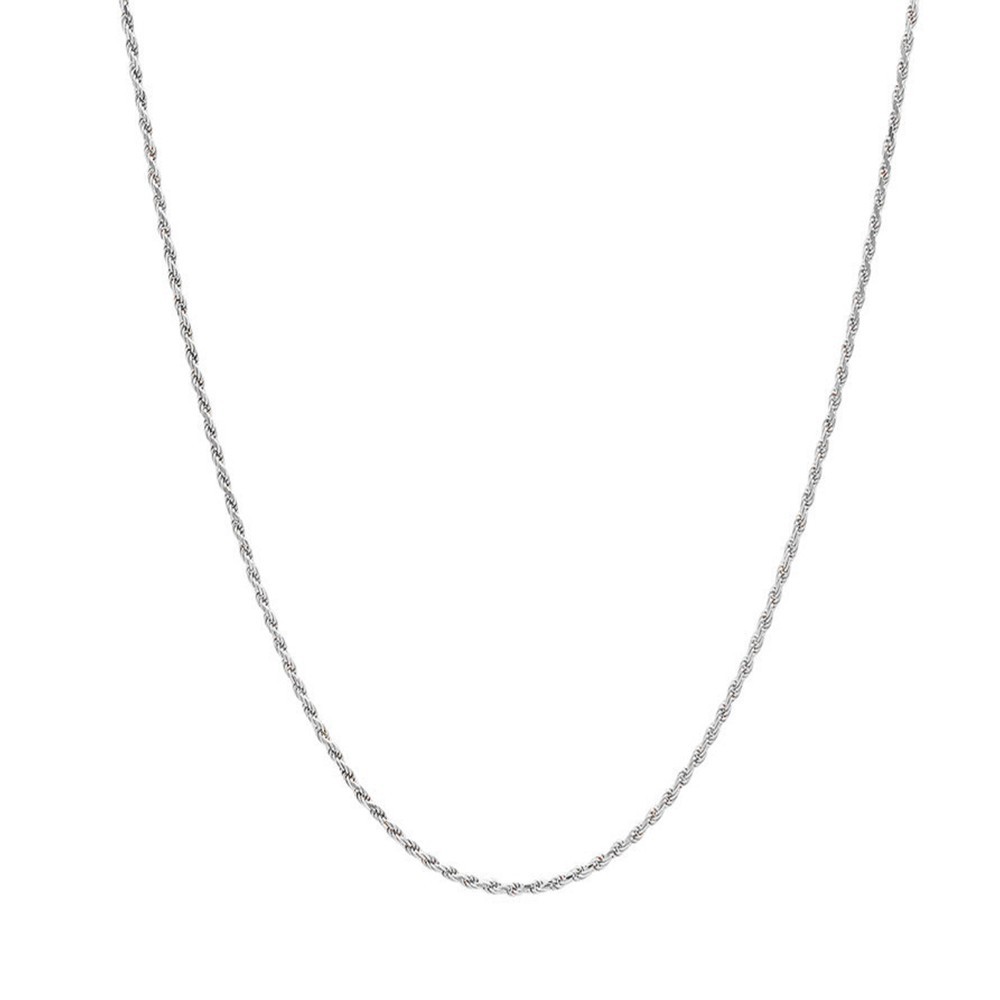 1MM Solid 925 Sterling Silver Italian DIAMOND CUT ROPE CHAIN Necklace Italy