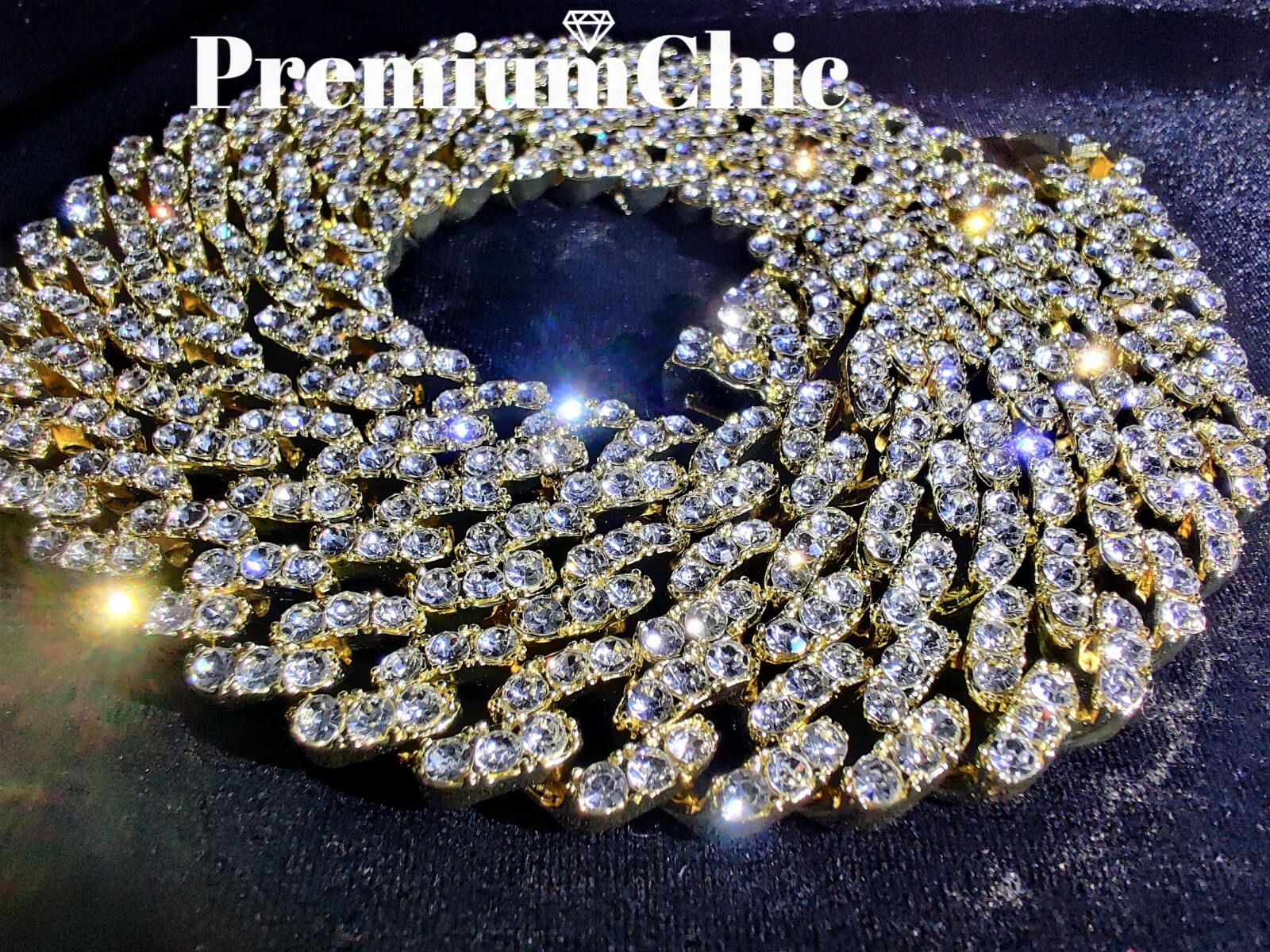 Miami Cuban Iced Designer Link Chain Necklace or Bracelet Mens Plated CZ Jewelry
