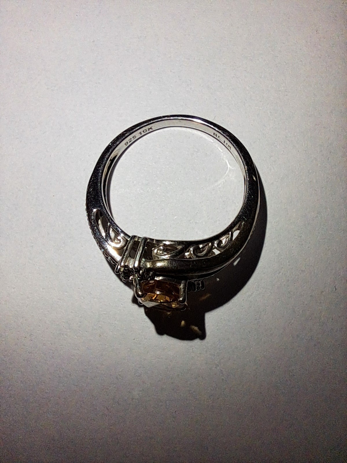 Ralph Lauren silver ring with 10K gold accents- stamped 925 10K RL HK