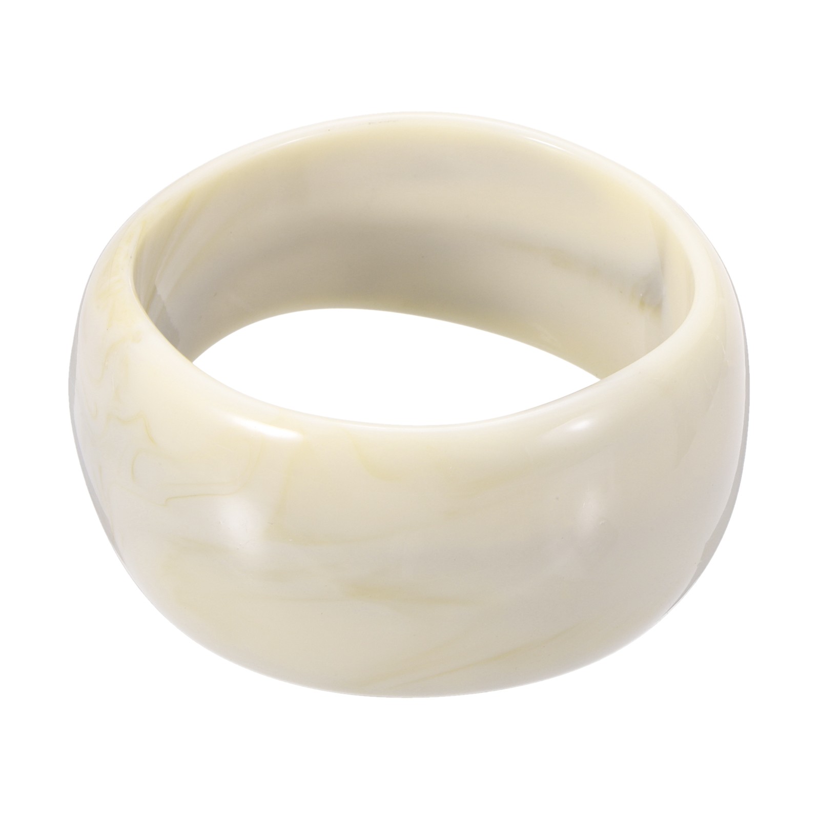 Acrylic Resin Bracelet Chunky Vintage Wrist Bangles, Milky White
