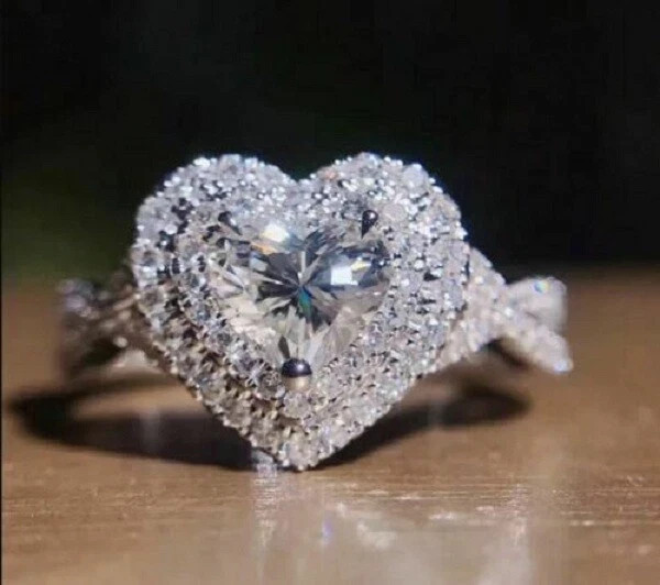 1.50Ct Lab Created Diamond Split Halo Engagement Ring 14k White Gold Finish