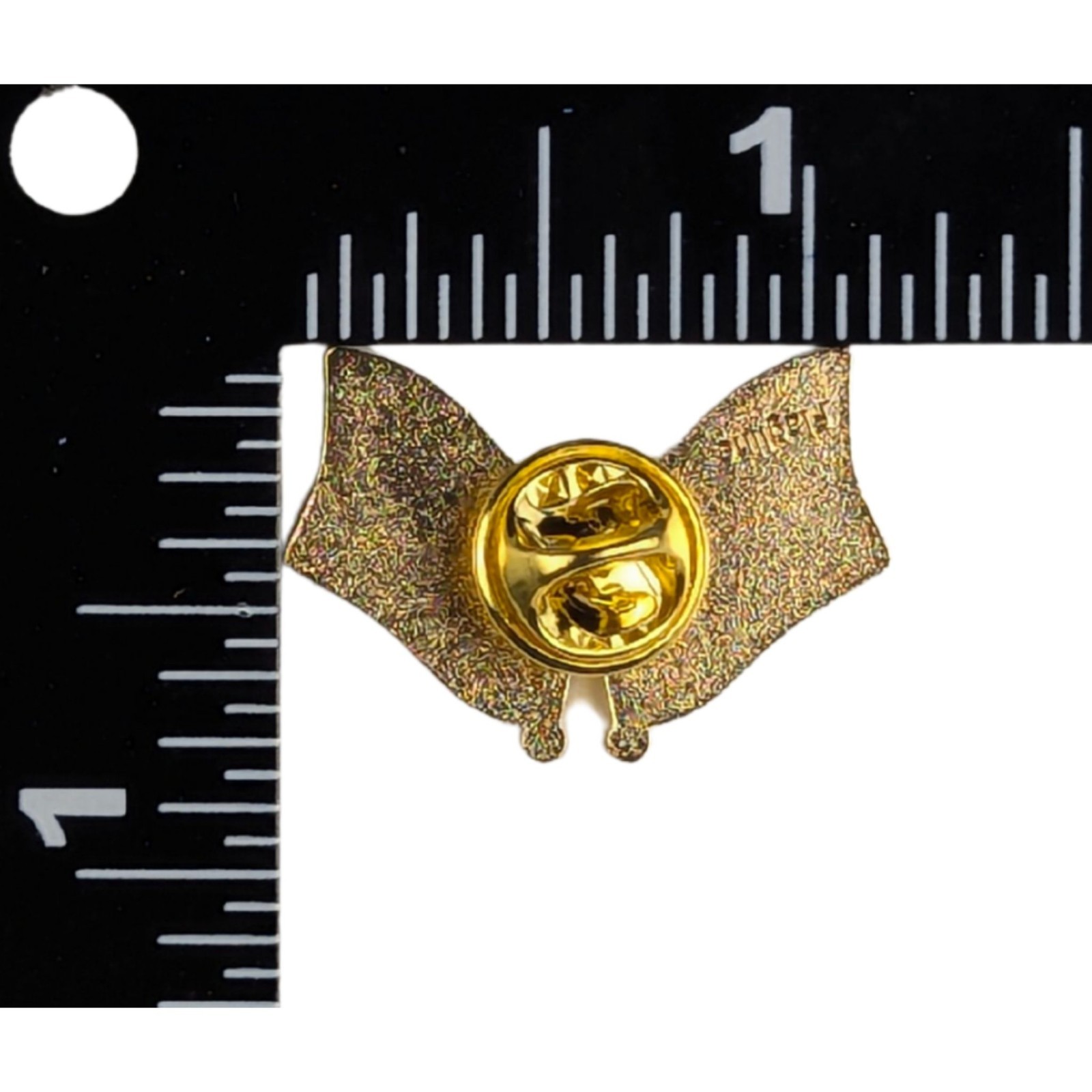 Alaska State Flag / American Flag Lapel Pin; Die-Struck Steel Alloy
