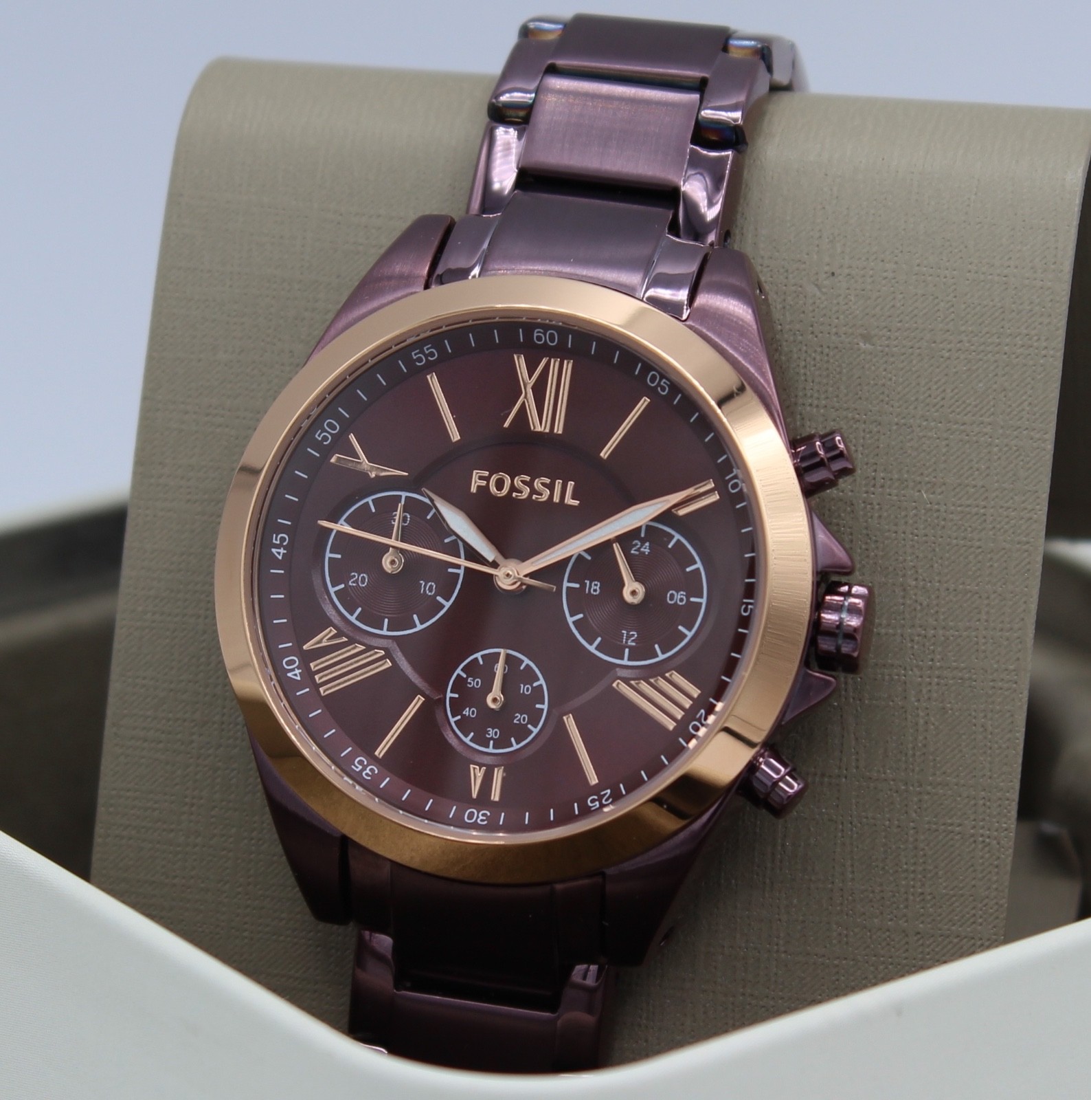 Fossil Modern Courier Midsize Chrono Purple Women’s BQ3281 Watch