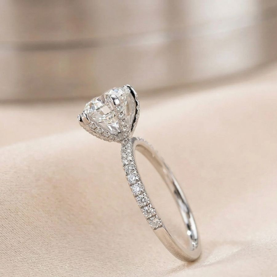 2.30Ct Round Cut VS1 Lab Grown Diamond Wedding Engagement Ring 14k White Gold