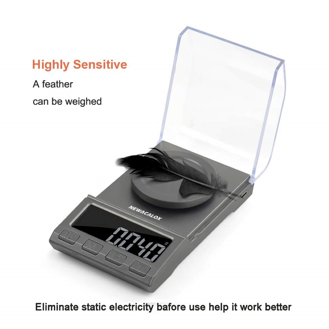 Digital Milligram Scale100g/.0001g Pro Lab Balance Diamond Battery