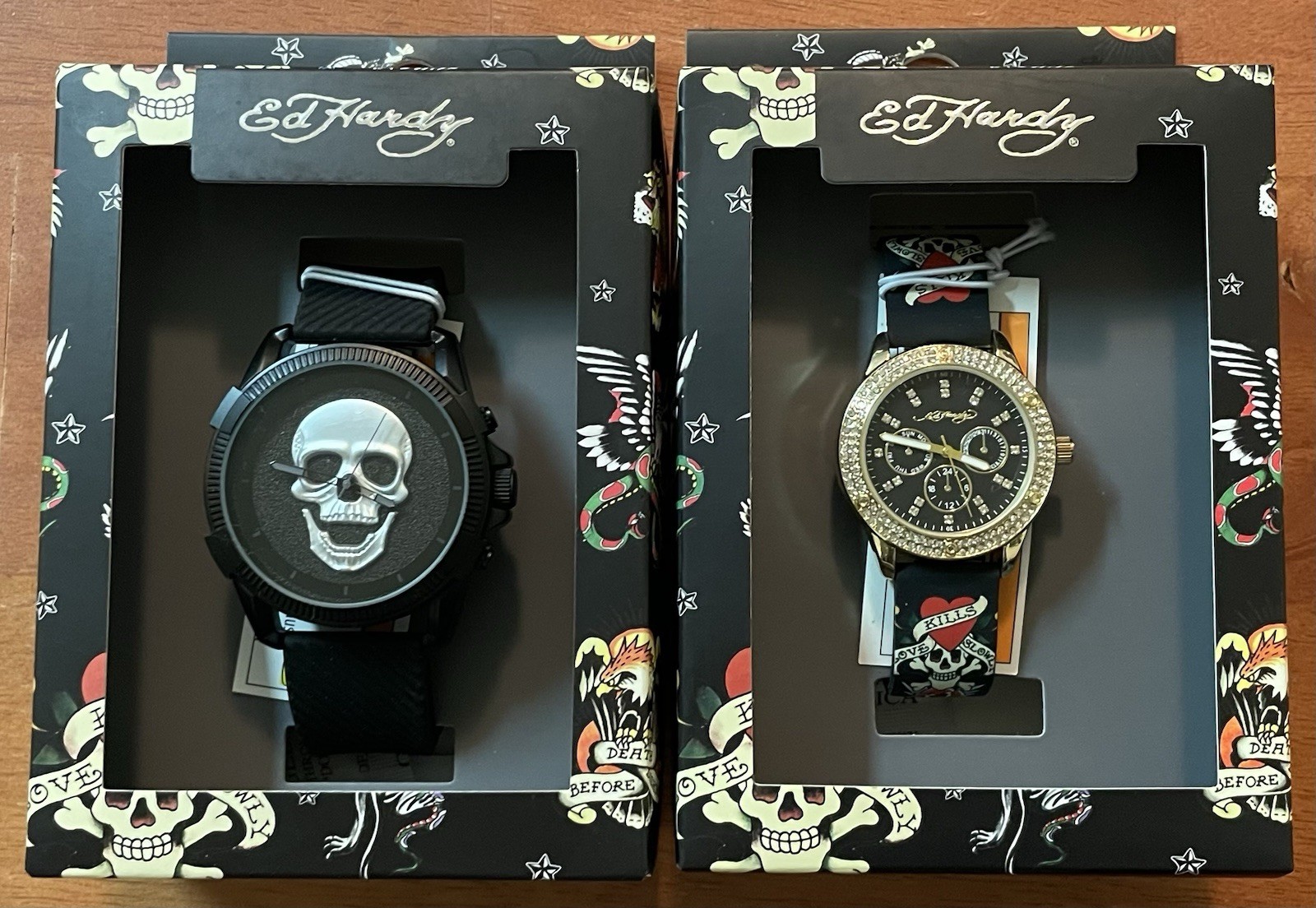 Ed Hardy Male & Female Watch Set