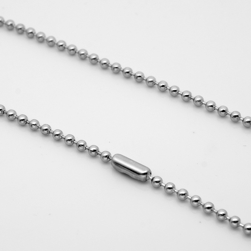USA Stock Stainless Steel Round Ball Bead Chain Necklace Men Women 1/2/3mm