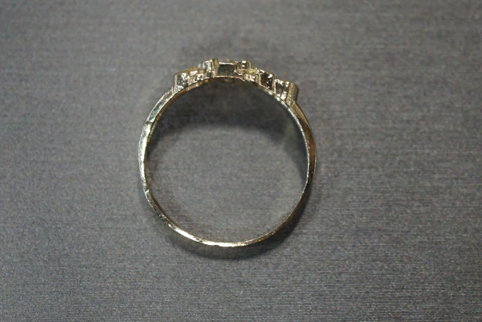 10K Solid Yellow Gold 6.8MM Diamond Cut Men Women Children Nugget Ring. Size 6