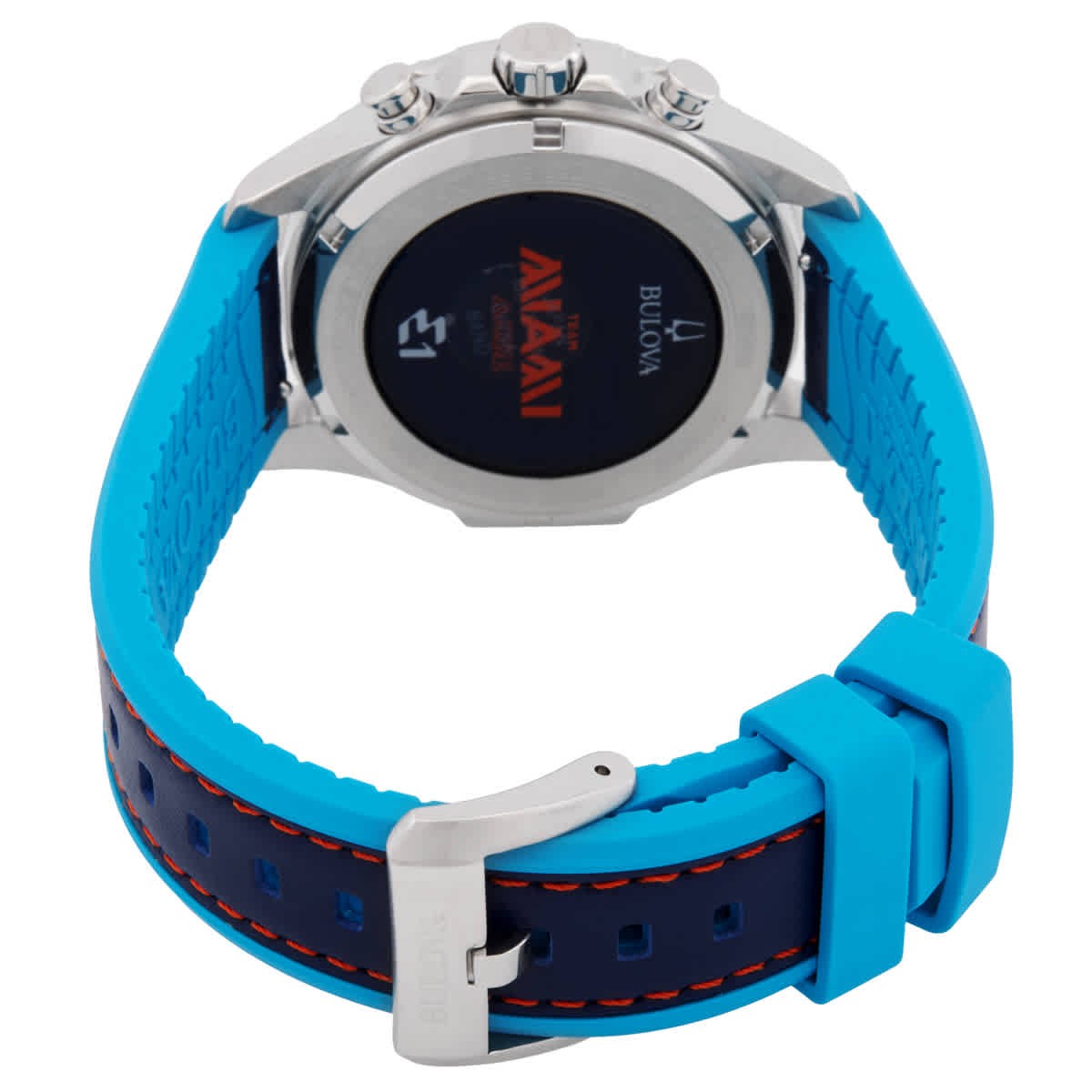 Bulova Marine Star E1 Team Miami Chronograph Quartz Blue Dial Men’s Watch 96B460