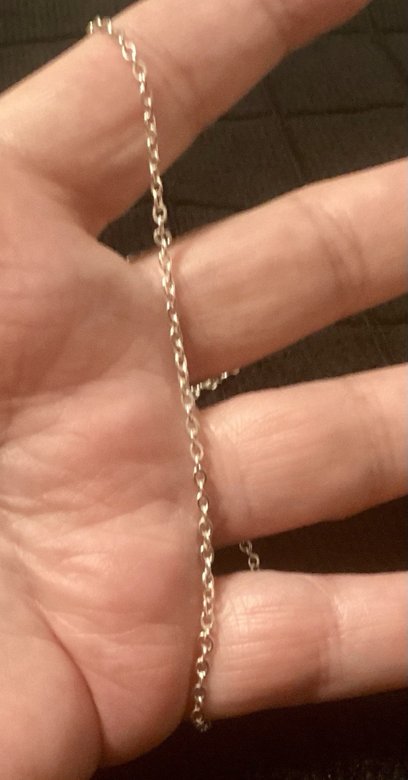 Cable Chain 16” With 2” Extender Silver Tone Necklace