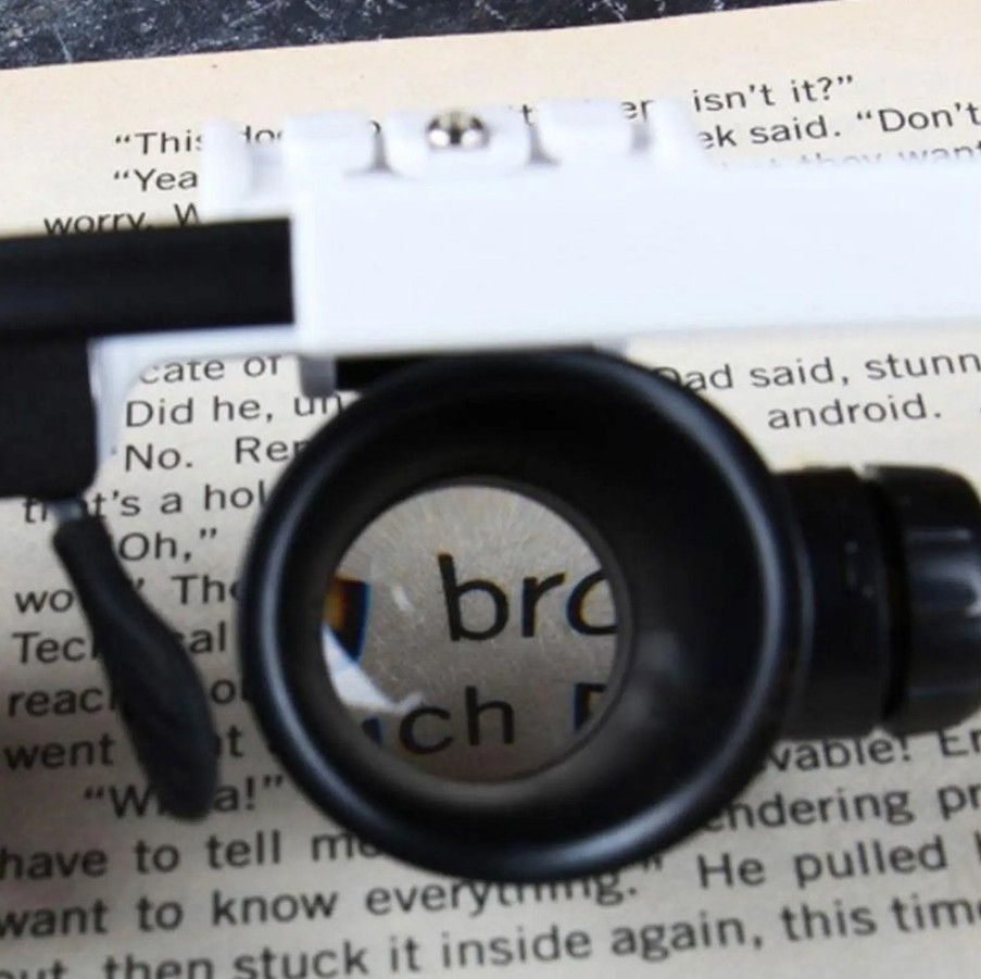 1pc Adjustable LED Head Mounted Magnifier 8X 15X 23X Jewelry Repair Loupe – NEW