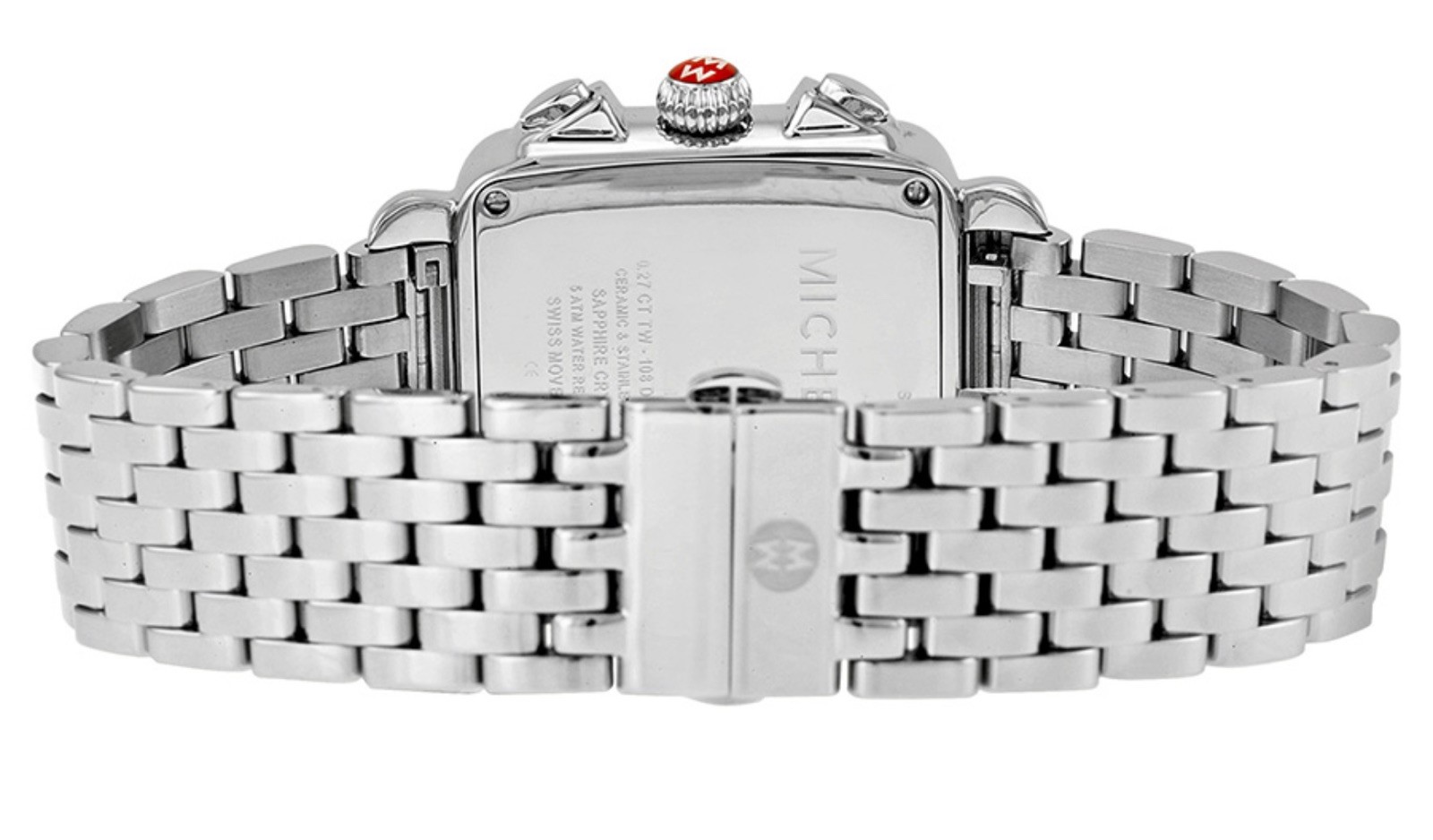 Michele Deco White Ceramic 108 Diamond Chronograph Watch MW06P01L1001