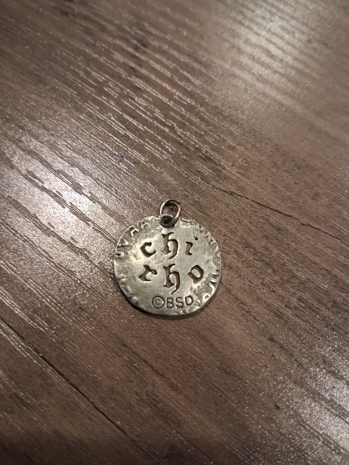 Artisan Blackbeard Smithy .999 Fine Silver Chi-Rho Pendant Medallion Hand Forged