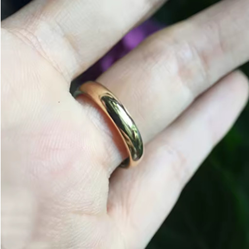 18K Gold Filled Ring 4mm Unisex Wedding Engagement Promise Band 18k Stamped