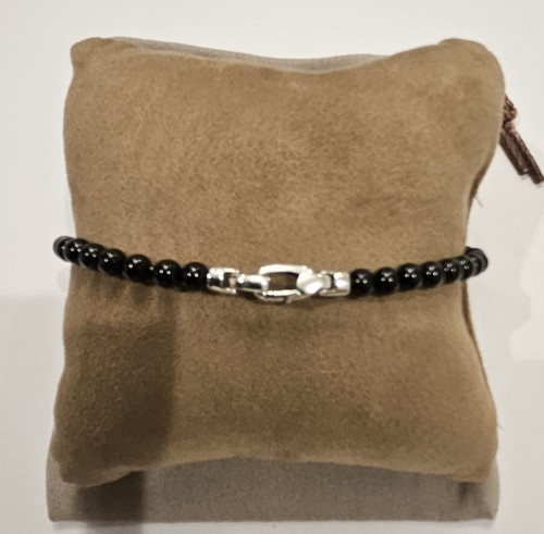David Yurman Spiritual Beads Bracelet Sterling Silver w/Black Onyx- 7 inch. B-46
