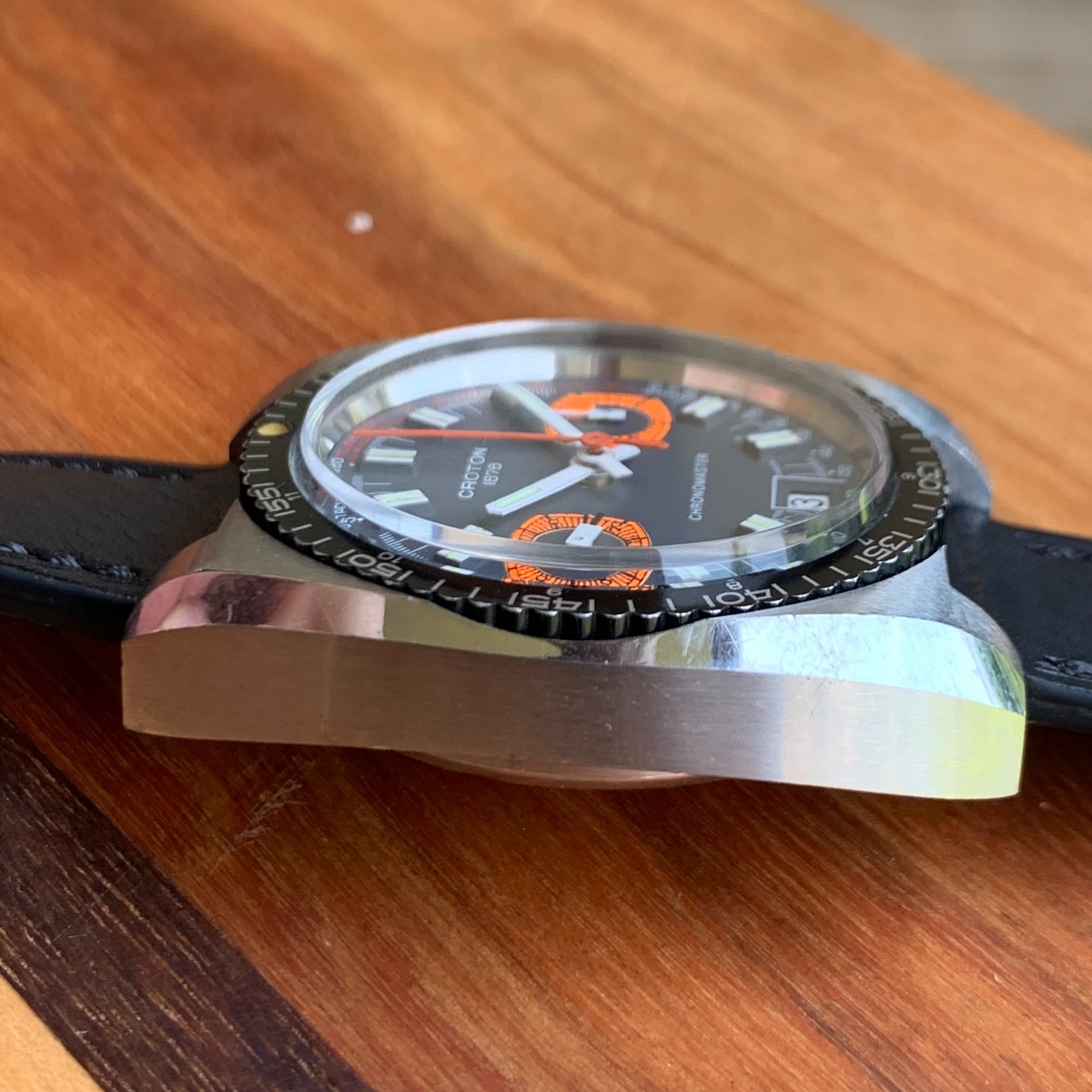 Vintage Croton Chronomaster “Dato” Orange 963011 Chronograph 37.5mm – Serviced