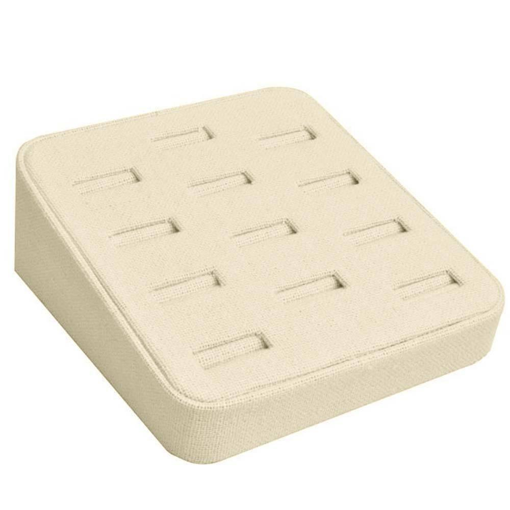 Tan Linen Jewelry Ring Display Tray Organizer Holder Ring Display ~ 3 styles