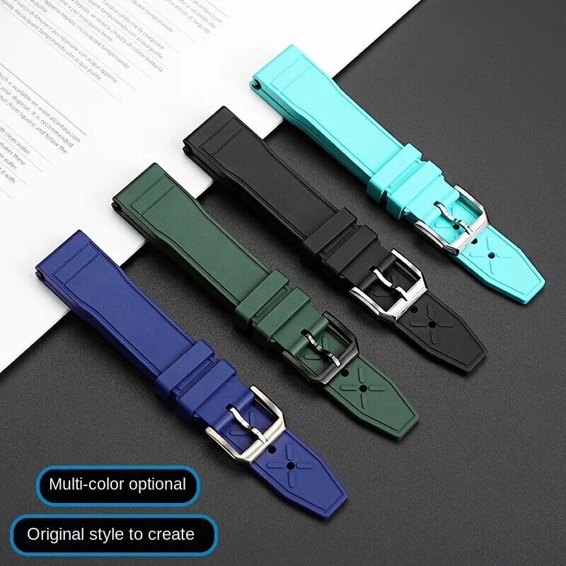 Fluoro Rubber Watch Strap for IWC Pilot IW388103/101 20 21mm Quick Release Band