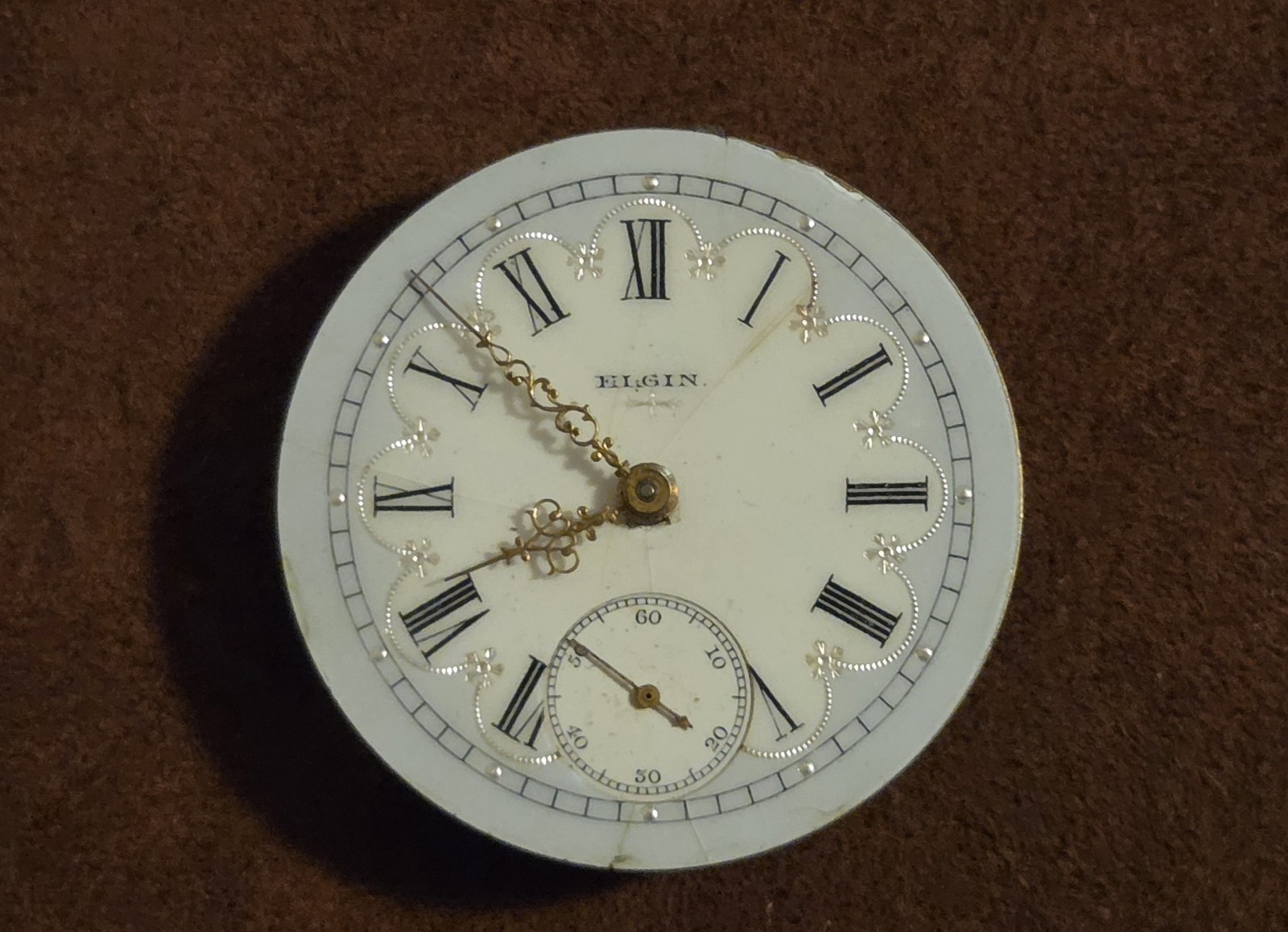 18s Elgin Pocket Watch Movement Model 5 Grade 147 1894 Not Running Deluxe Dial