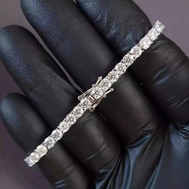 9Ct Round Cut Lab Created Diamond Women Tennis Bracelet 14k White Gold Plated 7″