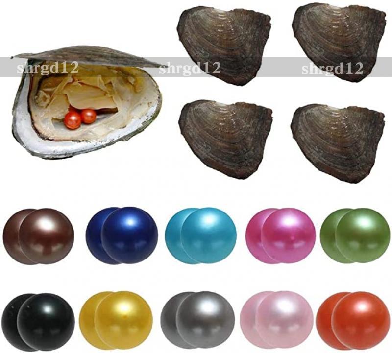 10pcs 7-8mm Natural Akoya Pearl Oysters Real Pearl Bulk Freshwater Pearl Gift US