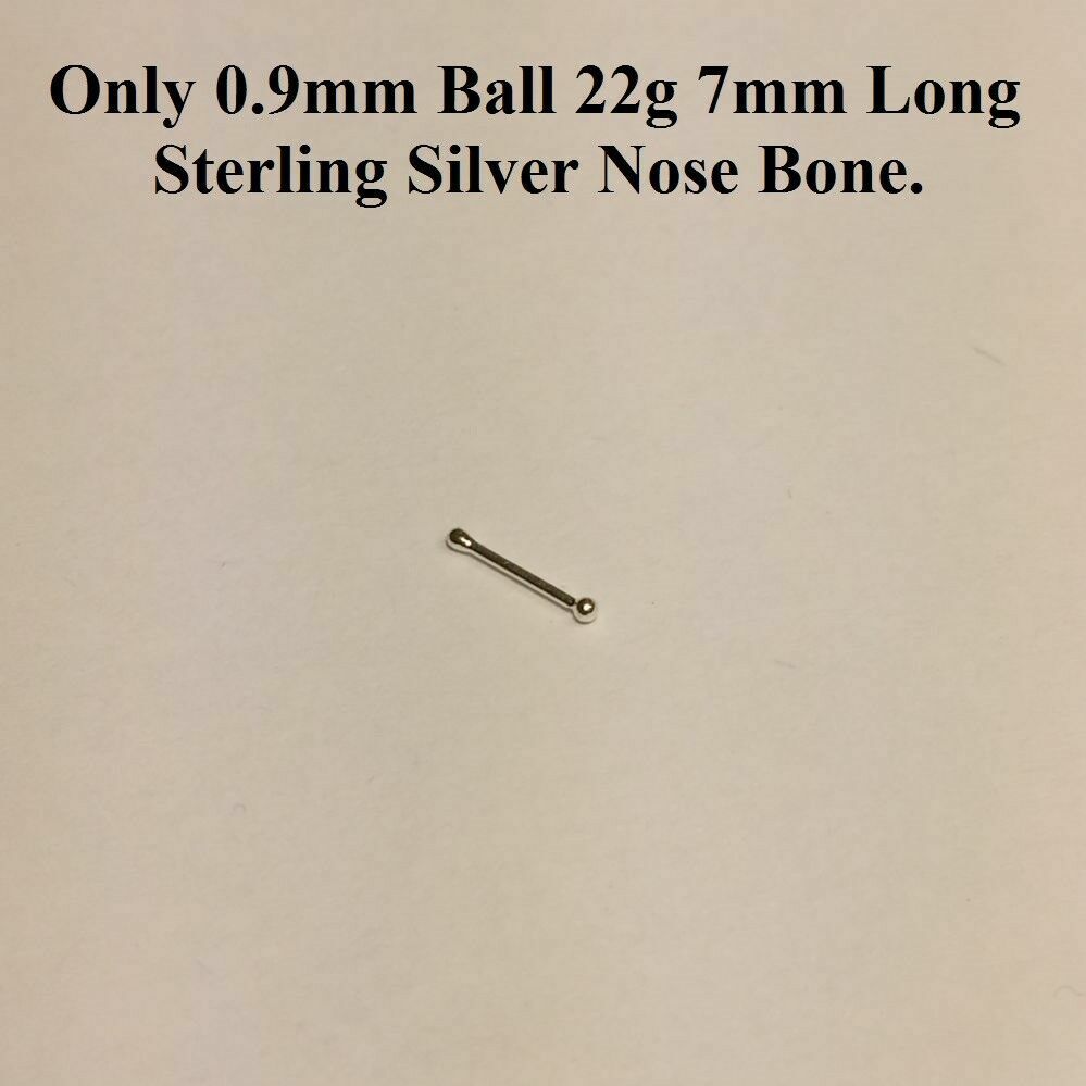 TINY TINY TINY (Only0.9mm) SMALLEST BALL 22g Sterilized Nose Bone.