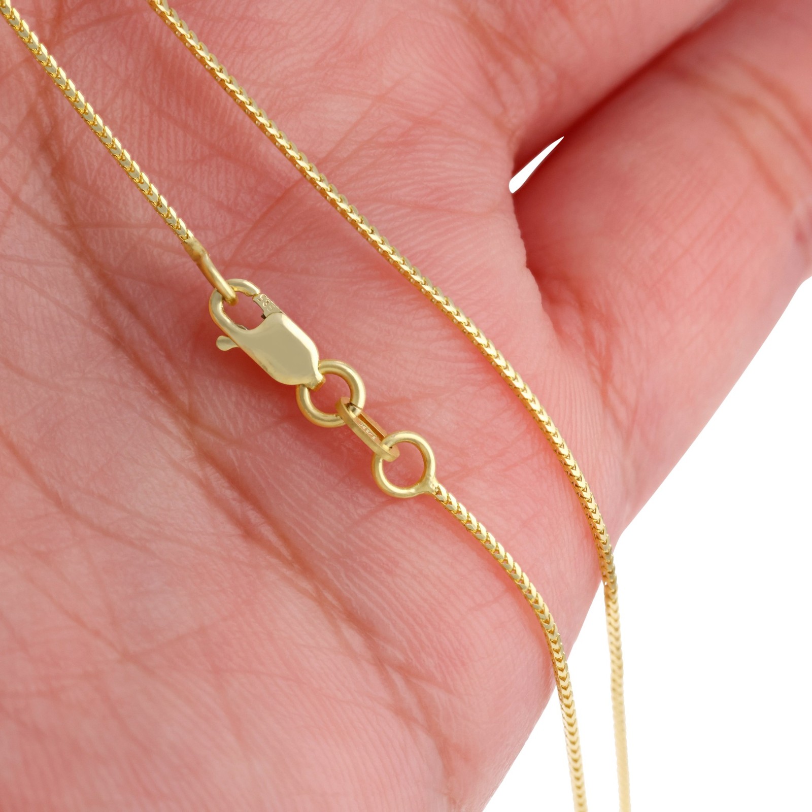 14K Yellow Gold Solid Franco 1mm-6mm Diamond Cut Chain Necklace Bracelet 7″-30″