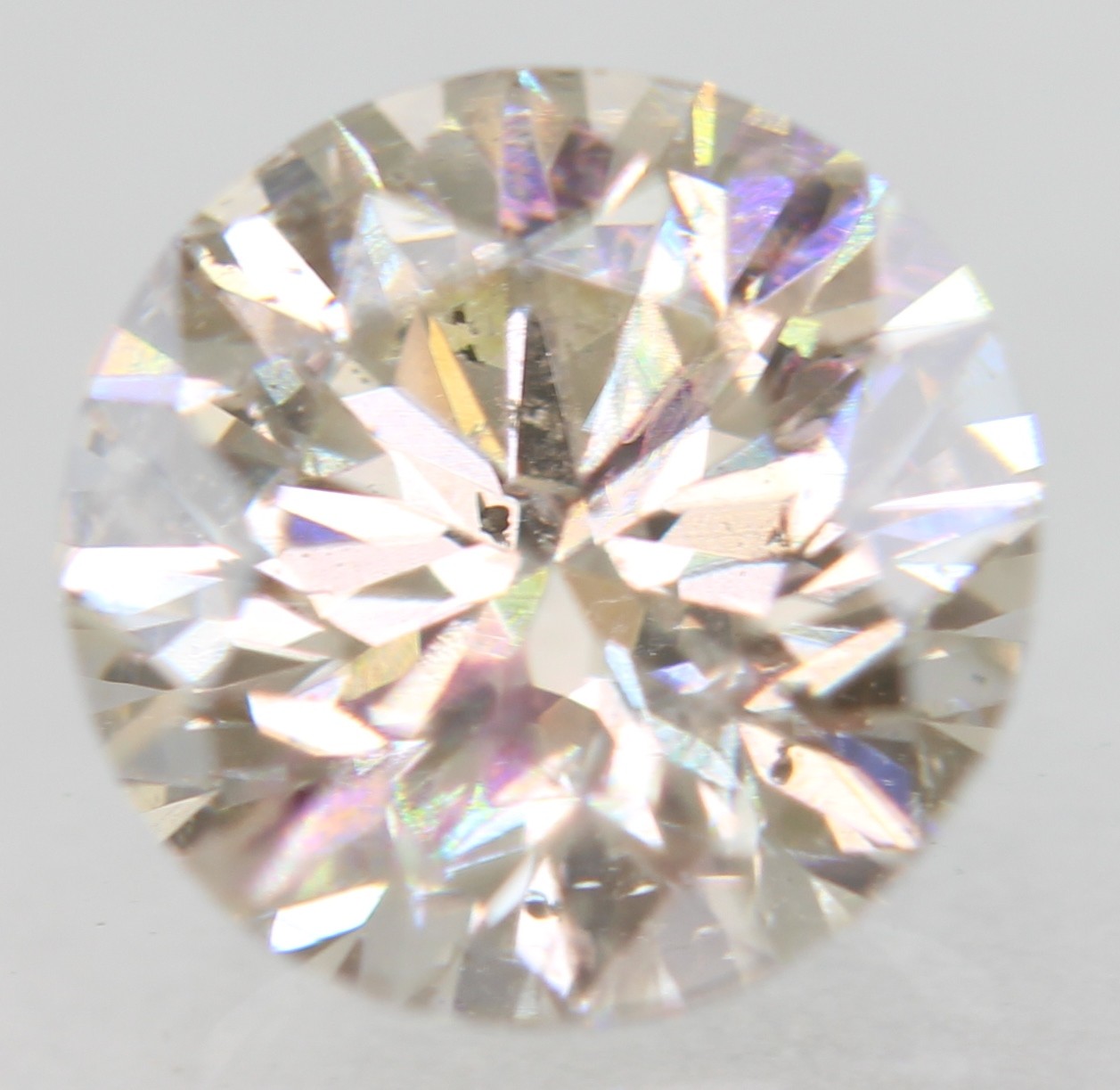 Certified 0.70 Carat J SI1 Round Brilliant Natural Enhanced MINED Diamond 5.53mm