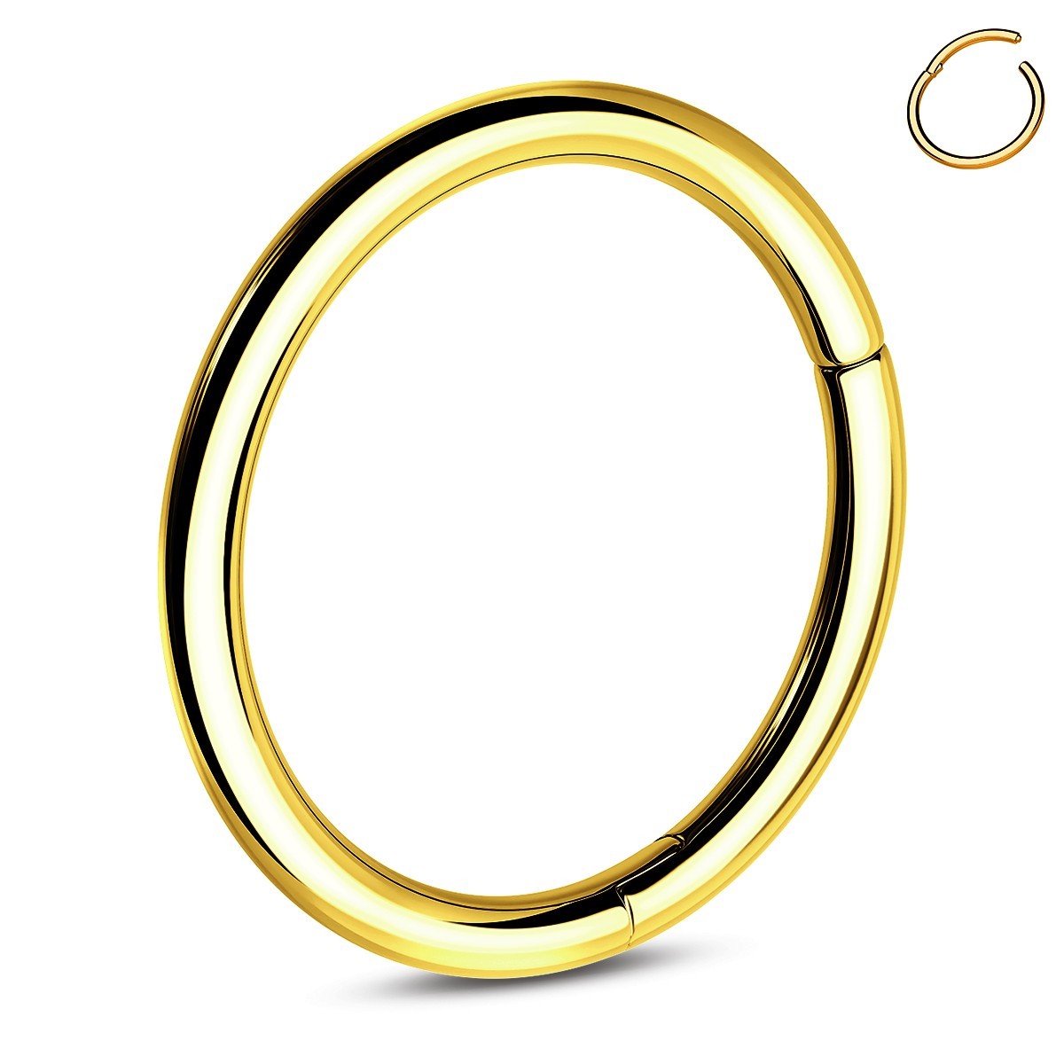 Titanium 18G Septum Clicker Gold Silver Classic Helix Cartilage Lobe Piercing