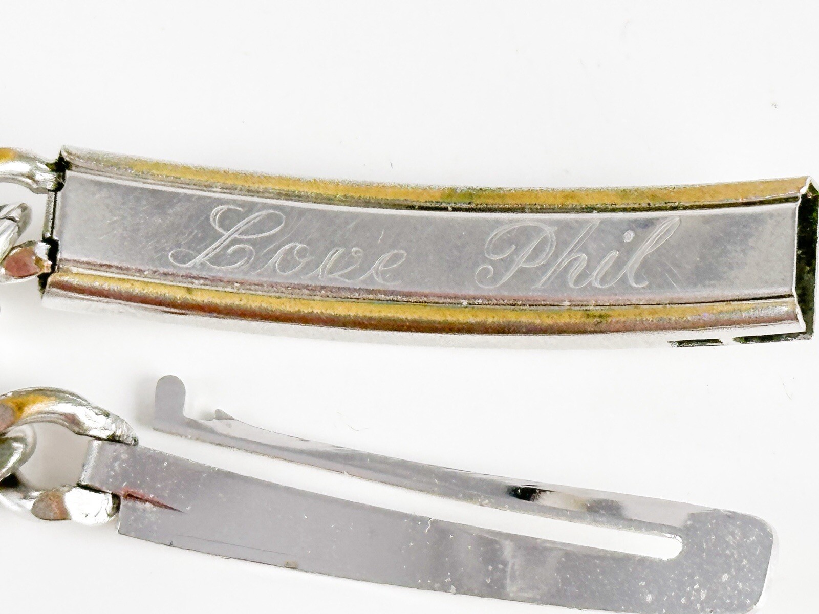“Debbie“ Speidel USA ID Identification Bracelet Vintage Silver Tone Cuban Ladies