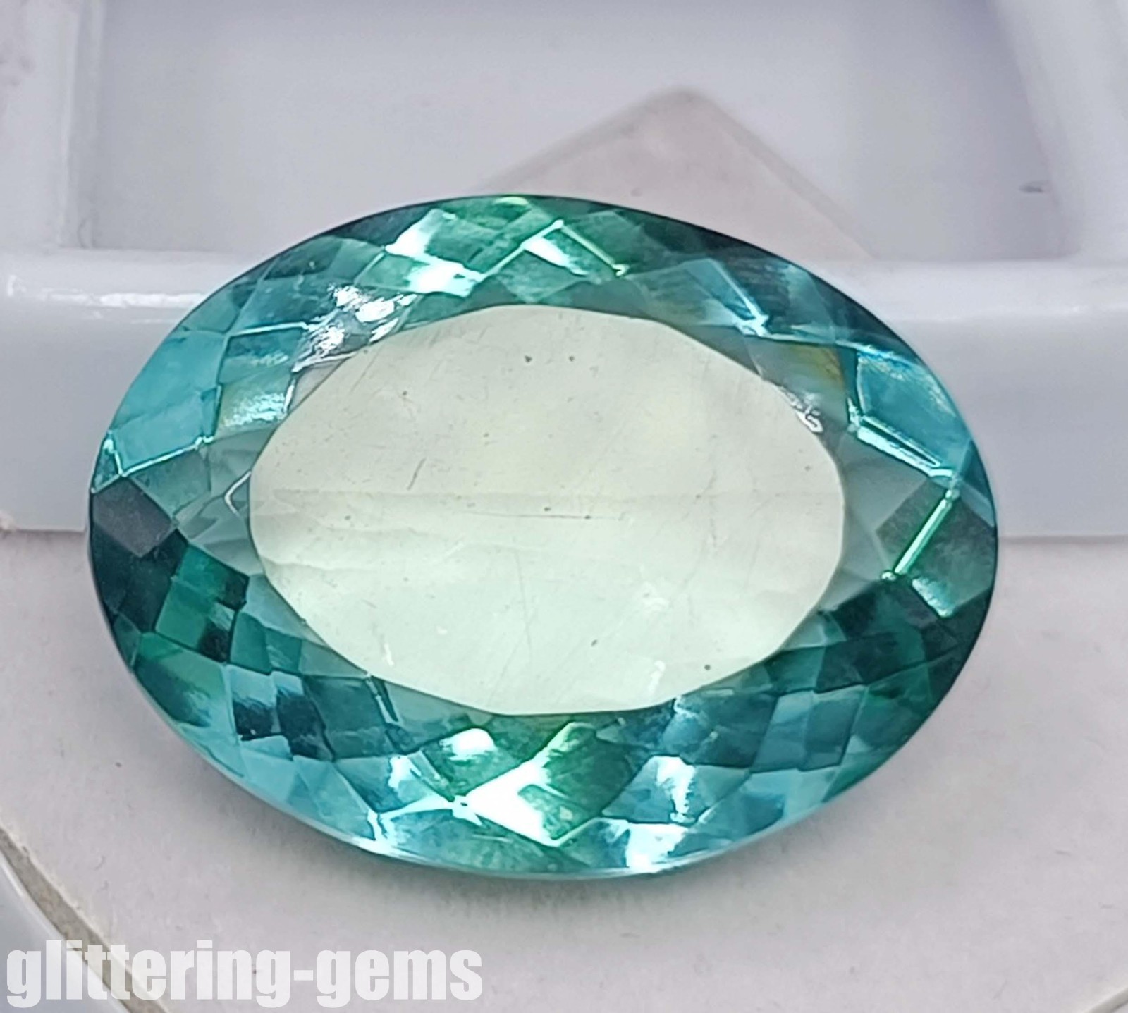 IGL Certified Natural Neon Paraiba Tourmaline – 40.95 Ct Oval Cut Gemstone 5DNA