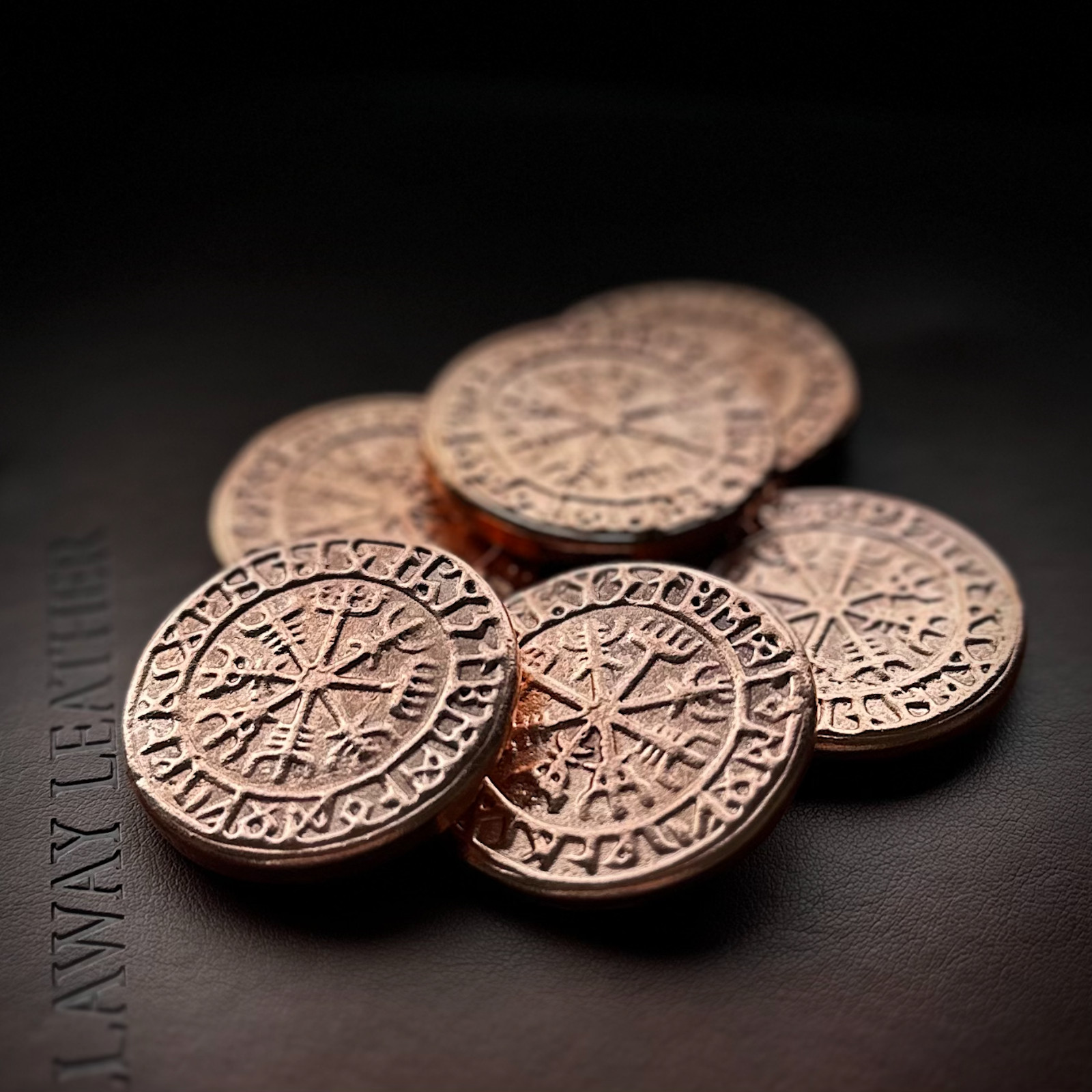 VIKING RUNIC COMPASS – (2 Sided) Graphite Coin Mold