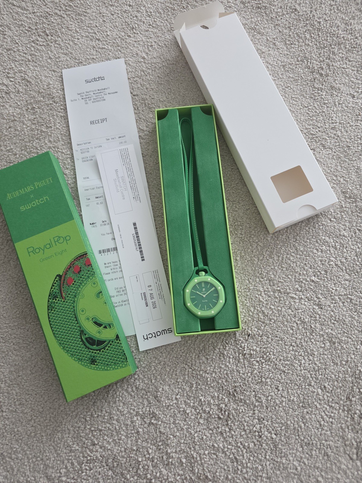 Swatch x Audemars Piguet Royal Pop AP Green Eight with Papers Same Day Shipping