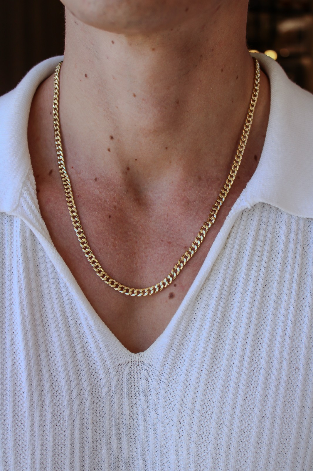 14k SOLID Gold Miami Cuban Curb Link 5mm Chain Necklace 22″, Unisex Adult 585