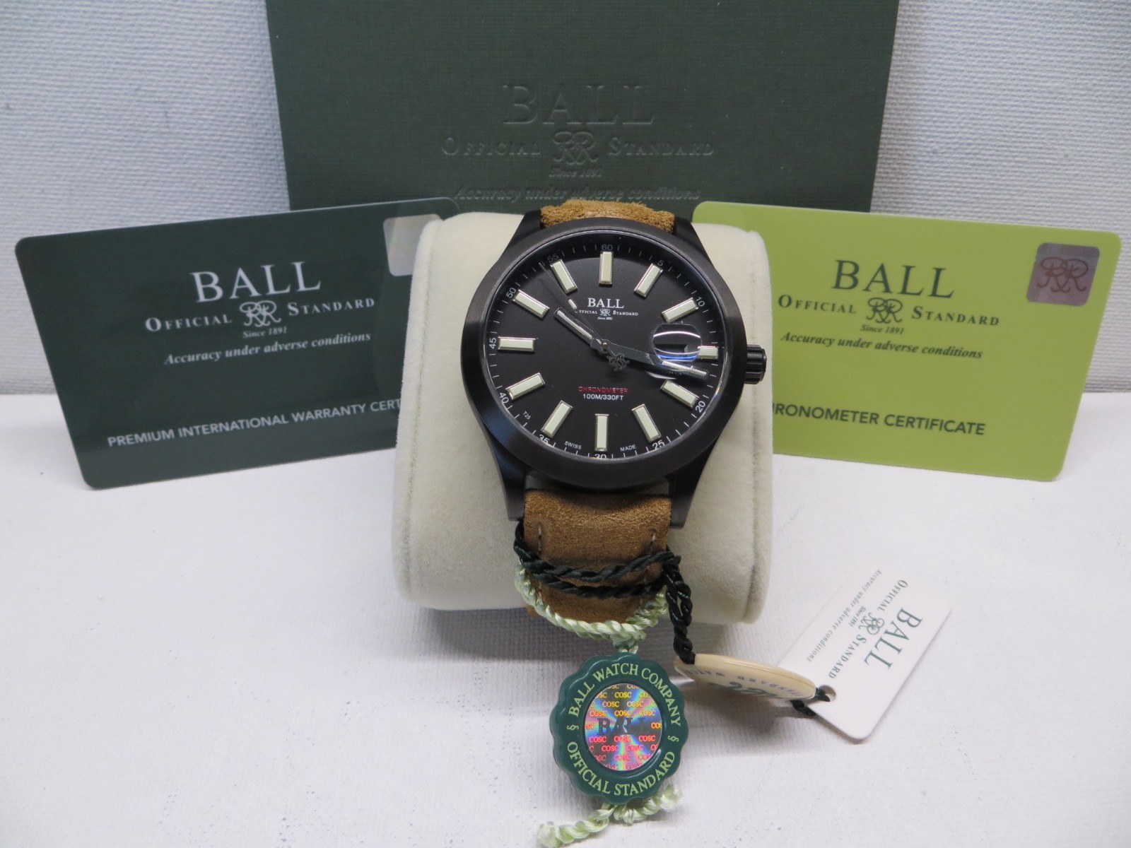 Ball Engineer II Green Berets NM2028C-L4CJ-BK Titanium Automatic Watch B&P XLNT!