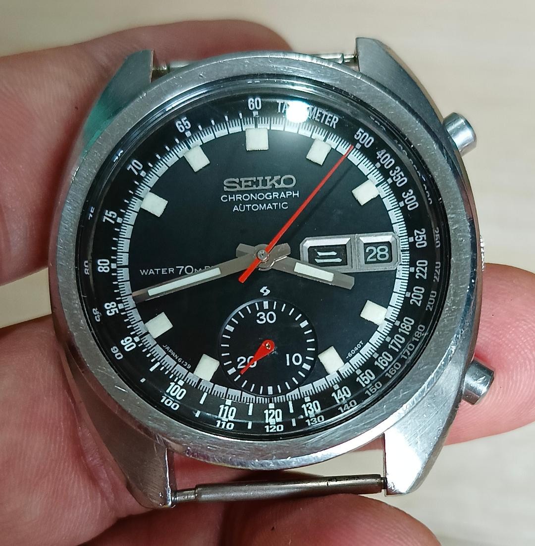 SEIKO BLACK BRUCE LEE PROOF 6139-6010 YEAR 1969 JULY ALL ORIG HEAD CHINESE DAY