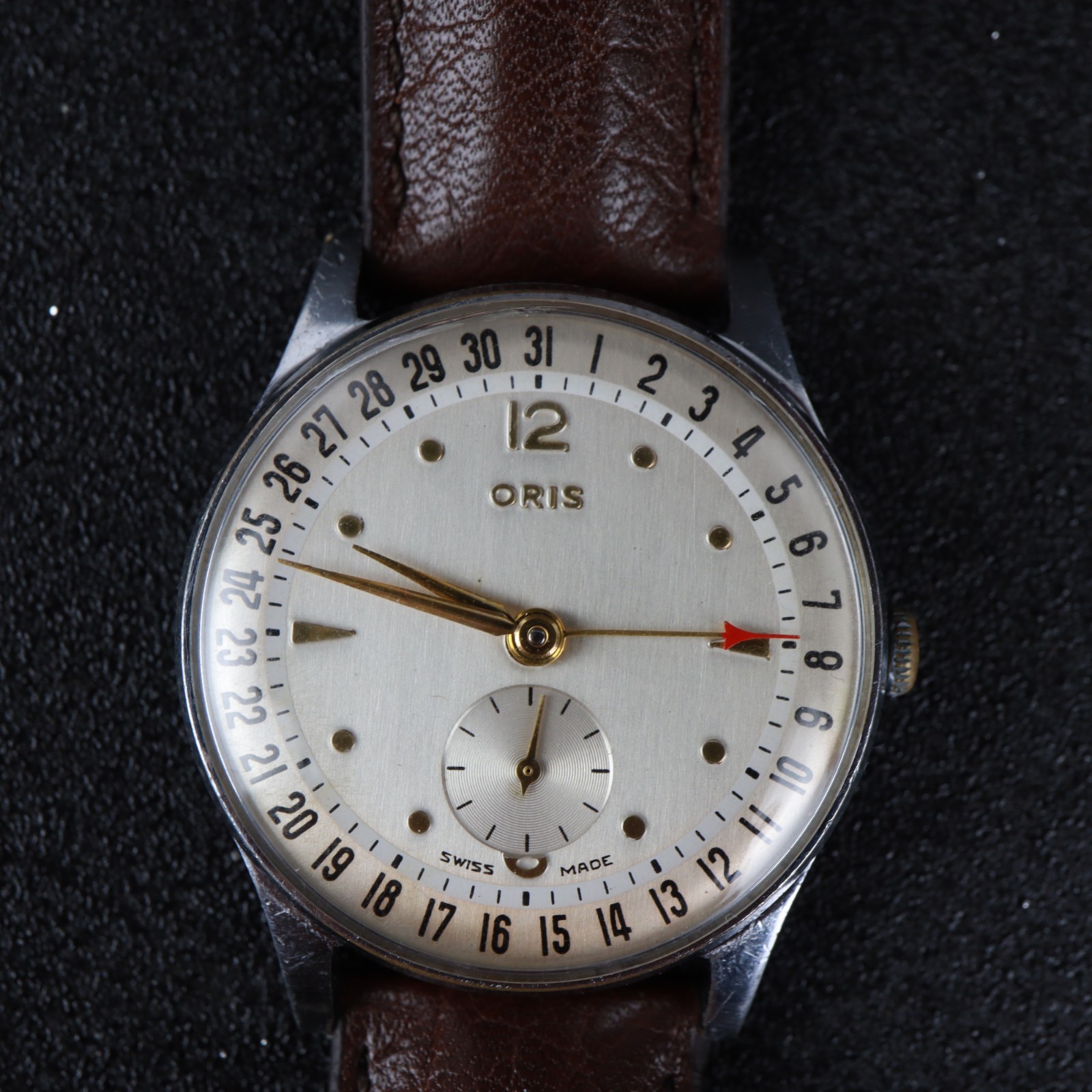 Vintage Oris Pointer Date Cal 453 Manual Wind 1950s Men’s Watch 33mm