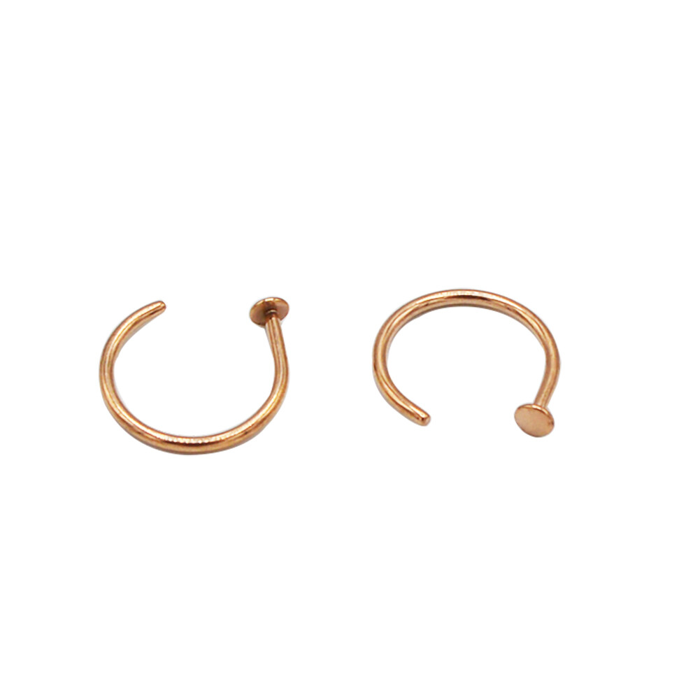 20g 18g Nose Ring Titanium Plated Hoop 5/16″ (8mm) 3/8″ (10mm) Diameter