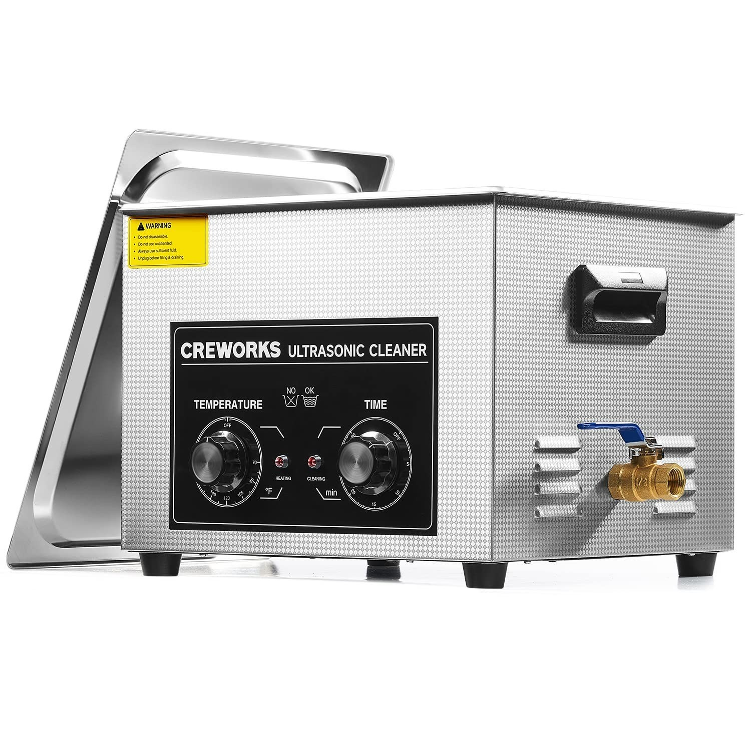 CREWORKS 2L Ultrasonic Cleaner with Heater & Timer for Jewelry & More