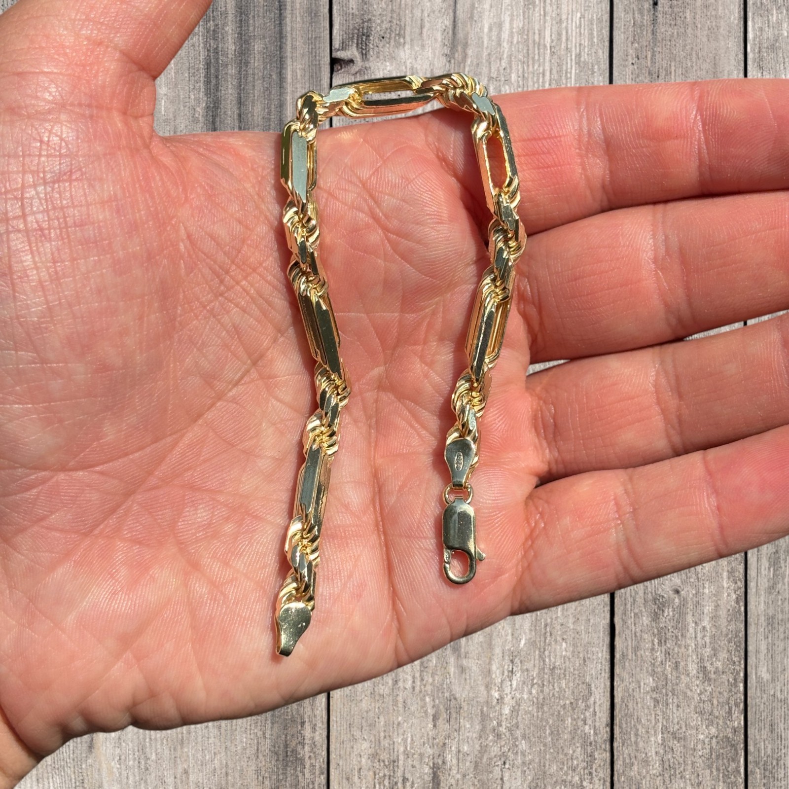 6mm Figarope Milano Bracelet – Solid 925 Sterling Silver Or 14k Gold Vermeil