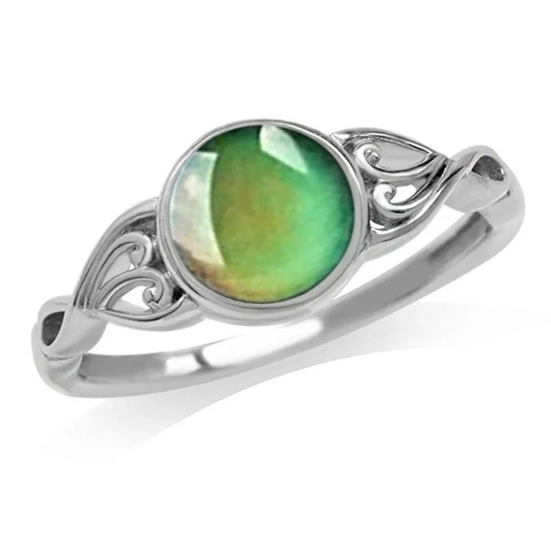 Color Changing Moon Stone Mood Ring Gift for Women