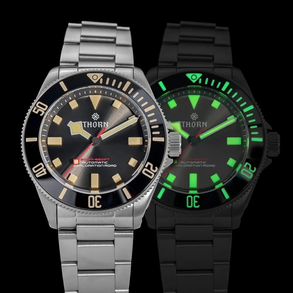 THORN Titanium PT5000 SW200 Diver 200M Automatic Watch 39mm C3 BGW9 Ti3 Pelago
