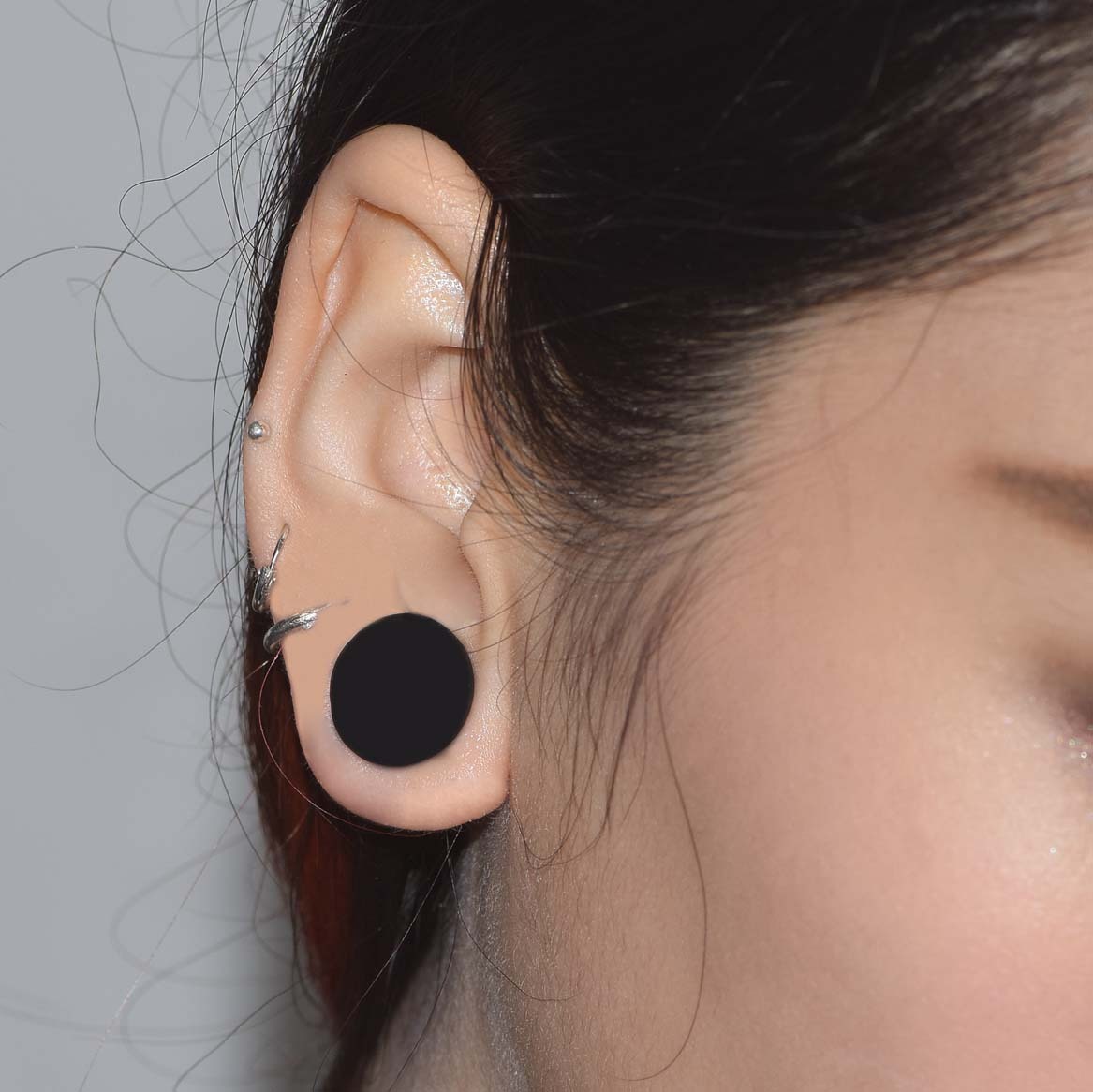 Pair Solid Silicone Ear Gauges Glow in The Dark Ear Plugs Double Flared 2g-3/4″