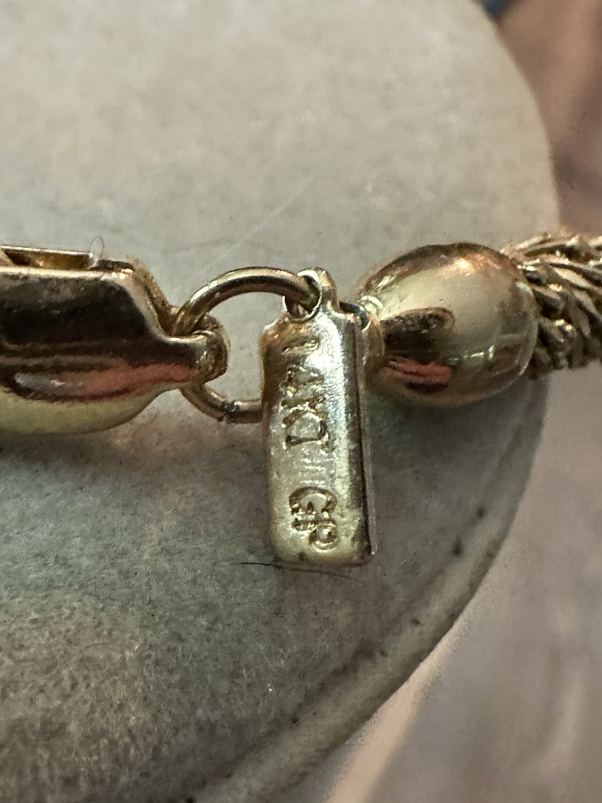 VTG 20” GOLD-PLATED GRANULAR NECKLACE – KOREA -Costume Jewelry