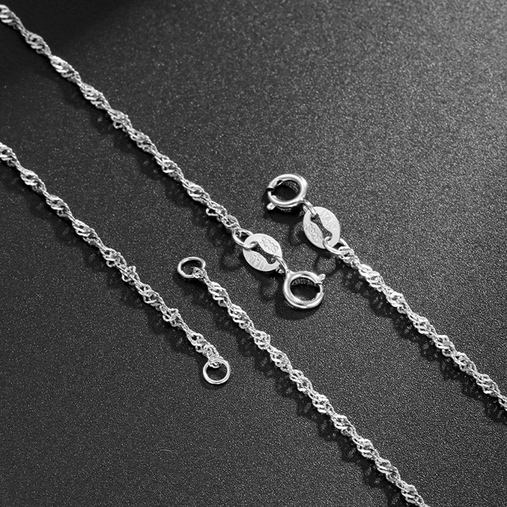 Solid 14k Gold Singapore rope chain Necklace Made in Italy All lengths