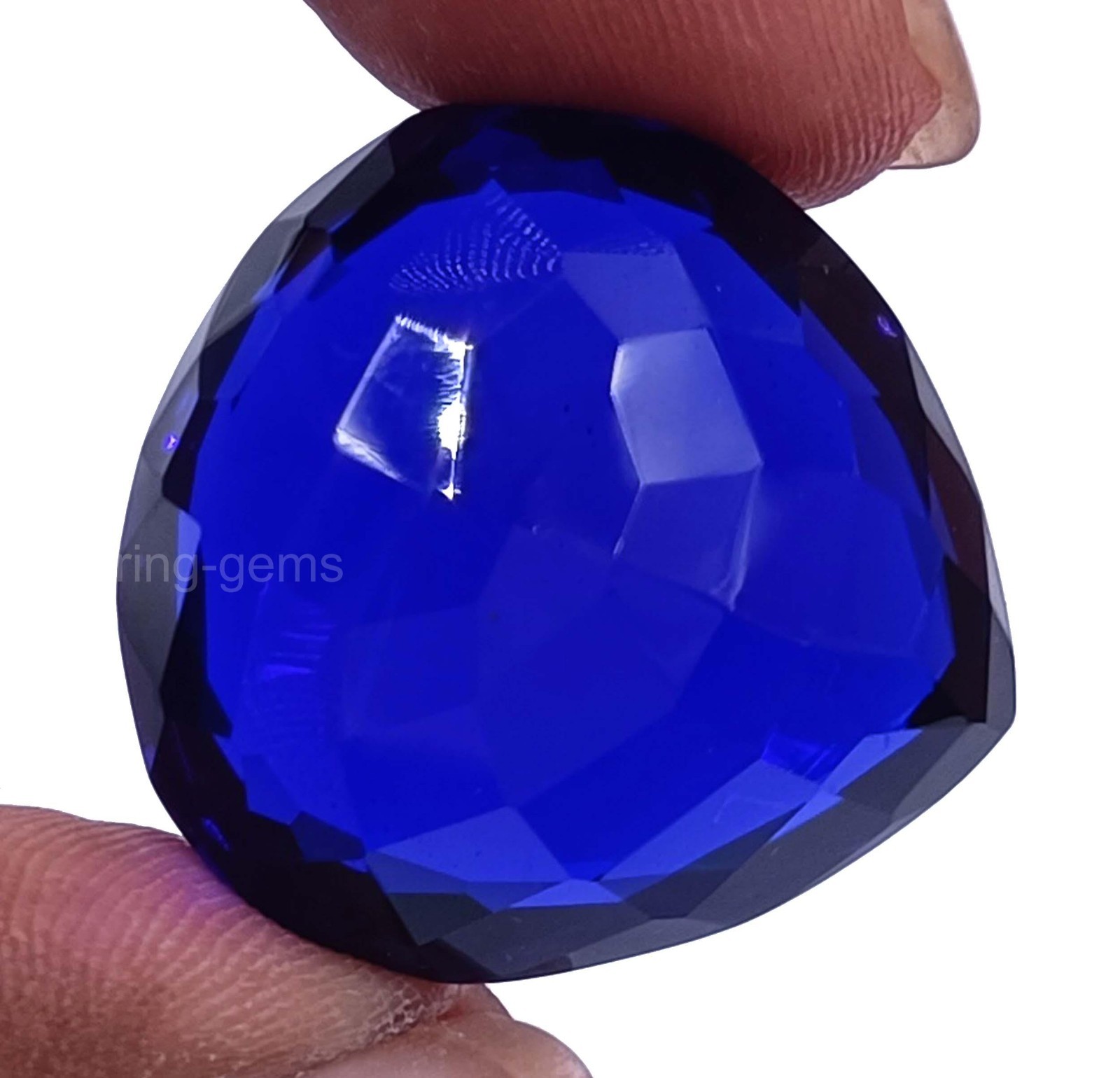 IGL Certified 45.95 Ct Natural Deep Blue Sapphire Pear Cut Loose Gemstone 5SDL