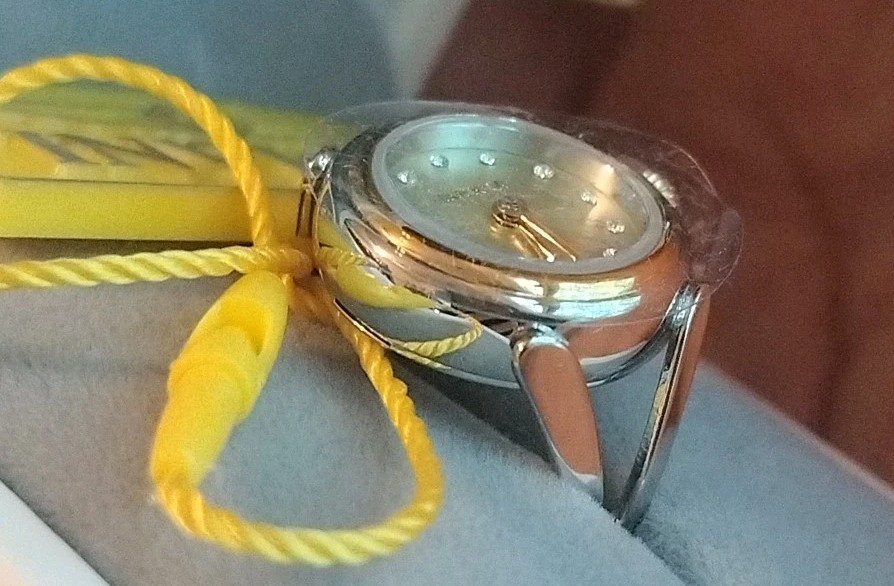 Timeless INVICTA LADIES Mini ANGEL RING Watch 48576 ***Two Tone**Msrp $199.