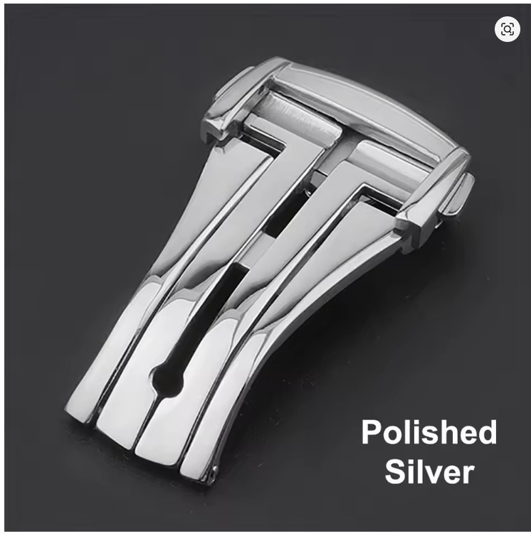 18mm 20mm Stainless Steel Deployment Watch Clasp Single Fold Deployant Buckle