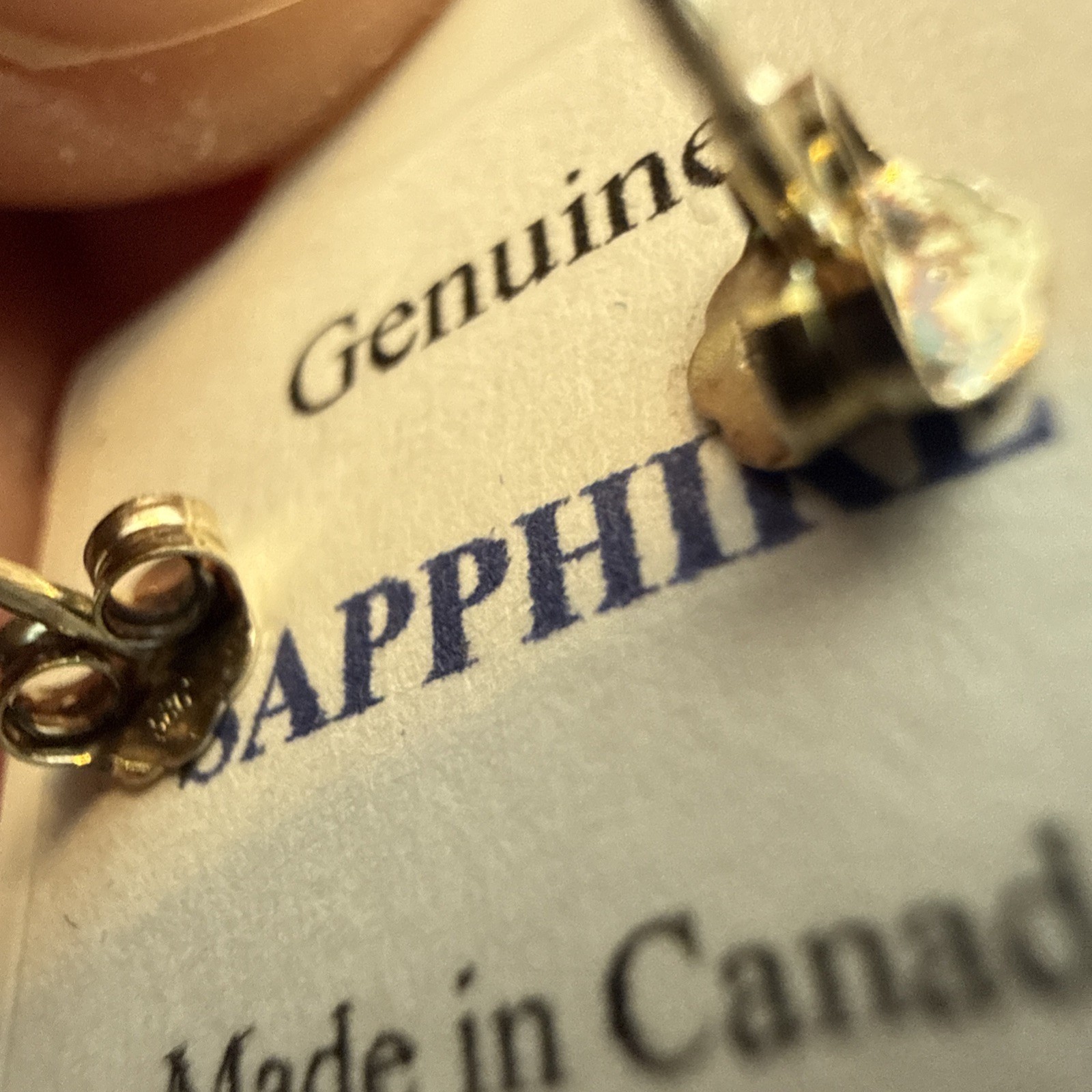 Genuine Sapphire Oval Basket set Stud Earrings in Sterling Silver Canada 6×4 E20